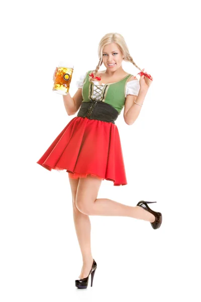 Kelnerka Oktoberfest — Zdjęcie stockowe