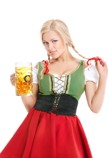 Empregada de mesa Oktoberfest — Fotografia de Stock