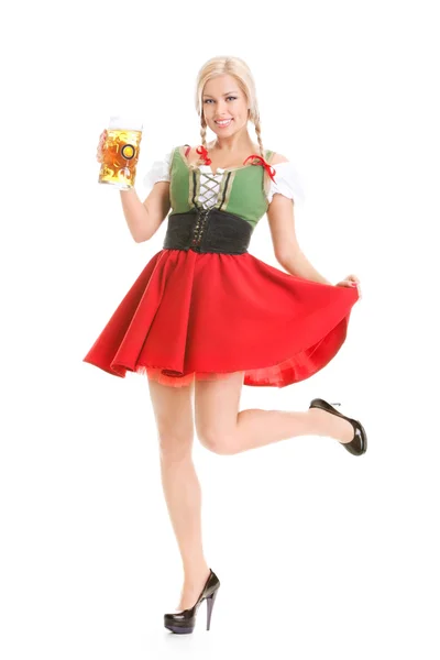 Kelnerka Oktoberfest — Zdjęcie stockowe