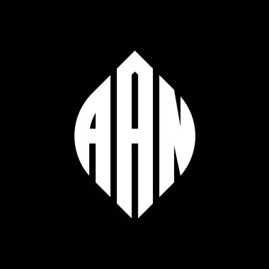 Çember ve elips şekilli AAN daire harf logosu tasarımı. AAN elips harfleri tipografik tarzda. Üç baş harf daire şeklinde bir logo oluşturuyor. AAN Çember Amblemi Soyut Monogram Harf İşaretleme Vektörü.