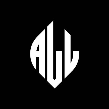 Daire ve elips şekilli tüm daire harfleri logo tasarımı. Tüm elips harfleri tipografik tarzda. Üç baş harf daire şeklinde bir logo oluşturuyor. Tüm Çember Amblemi Soyut Monogram Harf İşaretleme Vektörü.