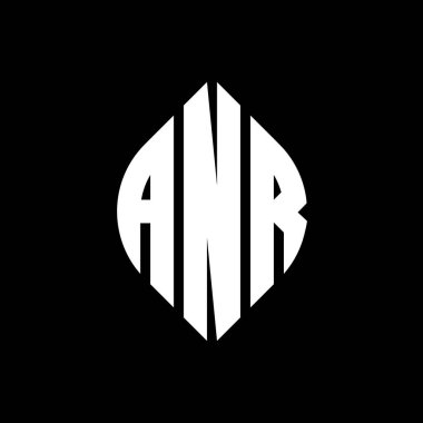 Çember ve elips şekilli ANR daire harf logosu tasarımı. Typographic tarzında ANR elips harfleri. Üç baş harf daire şeklinde bir logo oluşturuyor. ANR Çemberi Amblemi Soyut Monogram Harf İşaretleme Vektörü.