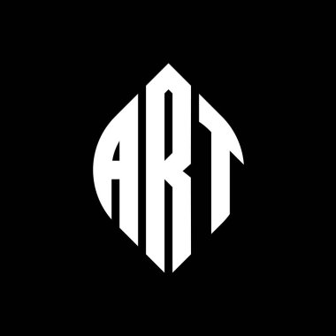 Çember ve elips şekilli Art Circle harf logosu tasarımı. Typographic tarzında elips harfler. Üç baş harf daire şeklinde bir logo oluşturuyor. Sanat Çemberi Amblemi Soyut Monogram Harf İşaretleme Vektörü.