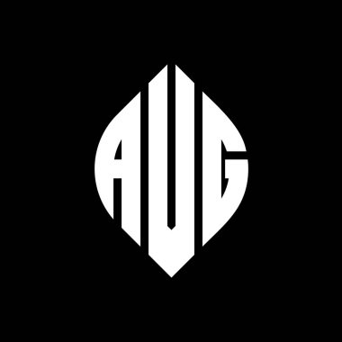 Dairesel ve elips şekilli AVG daire harf logosu tasarımı. Tipografik biçimli AVG elips harfleri. Üç baş harf daire şeklinde bir logo oluşturuyor. AVG Çember Amblemi Soyut Monogram Harf İşaretleyici Vektörü.