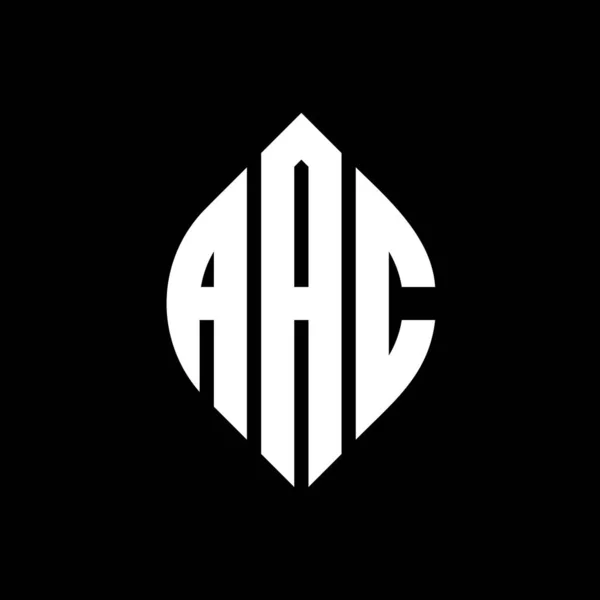 Aac Circle Letter Logo Design Circle Ellipse Shape Aac Ellipse — Stock Vector