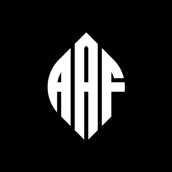 Aaf Circle Letter Logo Design Circle Ellipse Shape Aaf Ellipse — Stock Vector