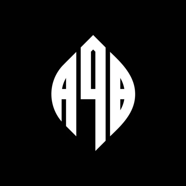 Aqb Cirkel Bokstav Logotyp Design Med Cirkel Och Ellips Form — Stock vektor