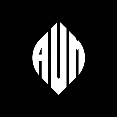 Dairesel ve elips şekilli AVM daire harf logosu tasarımı. Tipografik biçimli AVM elips harfleri. Üç baş harf daire şeklinde bir logo oluşturuyor. AVM Çember Amblemi Soyut Monogram Harf İşaretleyici Vektörü.