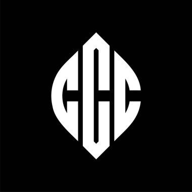 Çember ve elips şekilli CCC daire harf logosu tasarımı. Tipografik tarzda CCC elips harfleri. Üç baş harf daire şeklinde bir logo oluşturuyor. CCC Çember Amblemi Soyut Monogram Harf İşaretleme Vektörü.