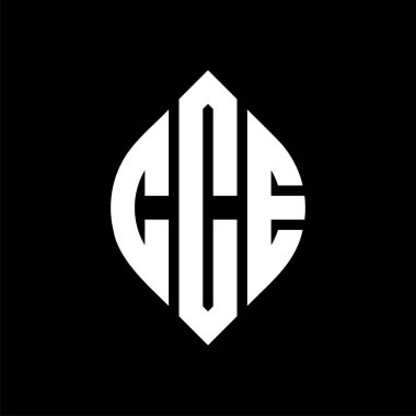 Çember ve elips şekilli CCE daire harf logosu tasarımı. CCE elips harfleri tipografik tarzda. Üç baş harf daire şeklinde bir logo oluşturuyor. CCE Çember Amblemi Soyut Monogram Harf İşaretleyici Vektörü.