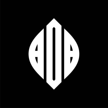 Çember ve elips şekilli BDB daire harf logosu tasarımı. Tipografik biçimli BDB elips harfleri. Üç baş harf daire şeklinde bir logo oluşturuyor. BDB Çember Amblemi Soyut Monogram Harf İşaretleyici Vektörü.