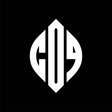 Çember ve elips şekilli CDQ daire harf logosu tasarımı. Typographic tarzında CDQ elips harfleri. Üç baş harf daire şeklinde bir logo oluşturuyor. CDQ Çemberi Amblemi Soyut Monogram Harf İşaretleyici Vektörü.