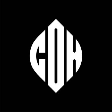Çember ve elips şekilli CDX daire harf logosu tasarımı. Tipografik biçimli CDX elips harfleri. Üç baş harf daire şeklinde bir logo oluşturuyor. CDX Çember Amblemi Soyut Monogram Harf İşaretleyici Vektörü.
