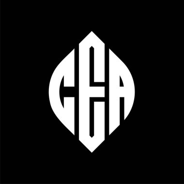 CEA daire harf logosu dizaynı. Çember ve elips şeklinde. CEA elips harfleri tipografik tarzda. Üç baş harf daire şeklinde bir logo oluşturuyor. CEA Çember Amblemi Soyut Monogram Harf İşaretleme Vektörü.