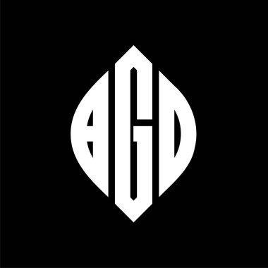 Çember ve elips şekilli BGO daire harf logosu tasarımı. Tipografik tarzda BGO elips harfleri. Üç baş harf daire şeklinde bir logo oluşturuyor. BGO Çember Amblemi Soyut Monogram Harf İşaretleme Vektörü.