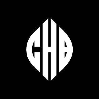 Çember ve elips şekilli CHB daire harf logosu tasarımı. Tipografik tarzda CHB elips harfleri. Üç baş harf daire şeklinde bir logo oluşturuyor. CHB Çember Amblemi Soyut Monogram Harf İşaretleme Vektörü.