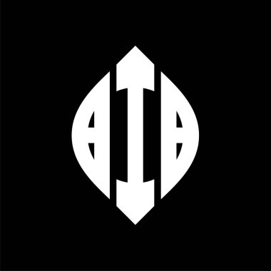 Çember ve elips şekilli BIB daire harf logosu tasarımı. BIB elips harfleri tipografik tarzda. Üç baş harf daire şeklinde bir logo oluşturuyor. BIB Çemberi Amblemi Soyut Monogram Harf İşaretleme Vektörü.