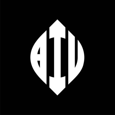BIU daire harf logosu dizaynı. Çember ve elips şeklinde. BIU elips harfleri tipografik tarzda. Üç baş harf daire şeklinde bir logo oluşturuyor. BIU Çember Amblemi Soyut Monogram Harf İşaretleme Vektörü.