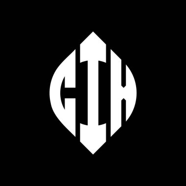 Çember ve elips şekilli CIX daire harf logosu tasarımı. CIX elips harfleri tipografik tarzda. Üç baş harf daire şeklinde bir logo oluşturuyor. CIX Çember Amblemi Soyut Monogram Harf İşaretleme Vektörü.