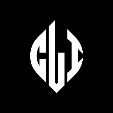 Çember ve elips şekilli CLI daire harf logosu tasarımı. CLI elips harfleri tipografik tarzda. Üç baş harf daire şeklinde bir logo oluşturuyor. CLI Çember Amblemi Soyut Monogram Harf İşaretleyici Vektörü.