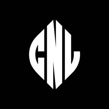 Çember ve elips şekilli CNL daire harf logosu tasarımı. Tipografik tarzda CNL elips harfleri. Üç baş harf daire şeklinde bir logo oluşturuyor. CNL Çemberi Amblemi Soyut Monogram Harf İşaretleyici Vektörü.