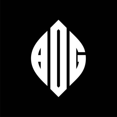 Çember ve elips şekilli BOG daire harf logosu tasarımı. Tipografik stili BOG elips harfleri. Üç baş harf daire şeklinde bir logo oluşturuyor. BOG Çemberi Amblemi Soyut Monogram Harf İşaretleme Vektörü.