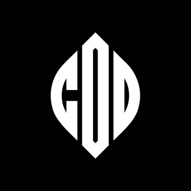 Daire ve elips şekilli ölüm nedeni yuvarlak harf logosu tasarımı. Tipografik şekilli ölüm nedeni elips harfleri. Üç baş harf daire şeklinde bir logo oluşturuyor. Ölüm Çemberi Amblemi Soyut Monogram Harf İşaretleme Vektörü.