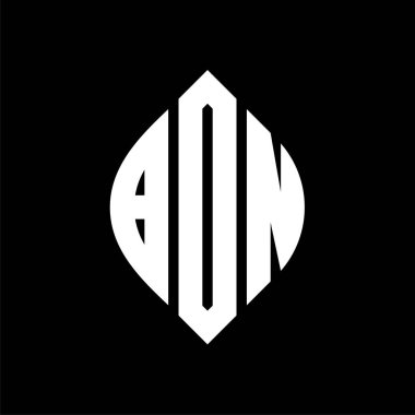 Çember ve elips şekilli BON daire harf logosu tasarımı. Tipografik tarzda BON elips harfleri. Üç baş harf daire şeklinde bir logo oluşturuyor. BON Çemberi Amblemi Soyut Monogram Harf İşaretleme Vektörü.