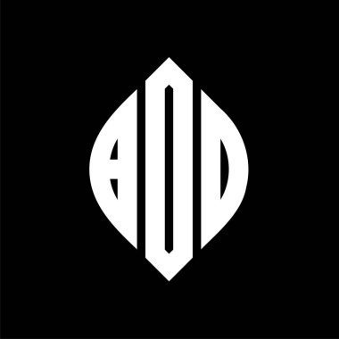 Çember ve elips şekilli BOO daire harf logosu tasarımı. Typographic tarzında BOO elips harfleri. Üç baş harf daire şeklinde bir logo oluşturuyor. BOO Çemberi Amblemi Soyut Monogram Harf İşaretleme Vektörü.