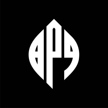Daire ve elips şekilli BPQ daire harf logosu tasarımı. Tipografik tarzda BPQ elips harfleri. Üç baş harf daire şeklinde bir logo oluşturuyor. BPQ Çemberi Amblemi Soyut Monogram Harf İşaretleyici Vektörü.