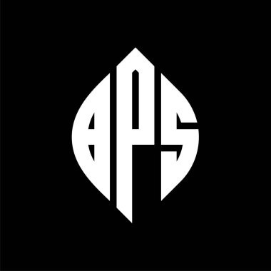 Çember ve elips şekilli BPS daire harf logosu tasarımı. Tipografik tarzda BPS elips harfleri. Üç baş harf daire şeklinde bir logo oluşturuyor. BPS Çemberi Amblemi Soyut Monogram Harf İşaretleme Vektörü.