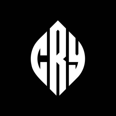 Çember şeklinde ve elips şeklinde ağlama dairesi logosu tasarımı. Typographic tarzında ağlama elips harfleri. Üç baş harf daire şeklinde bir logo oluşturuyor. Ağlama Çemberi Amblemi Soyut Monogram Harf İşaretleme Vektörü.