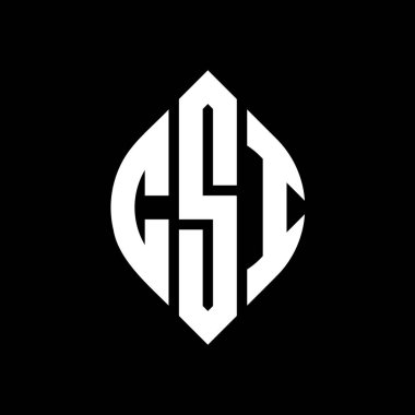 Çember ve elips şekilli CSI daire harf logosu tasarımı. Typographic tarzında CSI elips harfleri. Üç baş harf daire şeklinde bir logo oluşturuyor. CSI Çemberi Amblemi Soyut Monogram Harf İşaretleyici Vektörü.