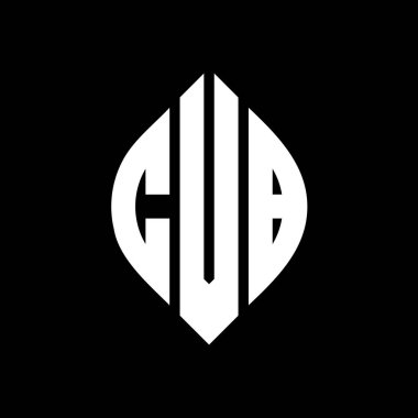 Çember ve elips şekilli CVB daire harf logosu tasarımı. Tipografik biçimli CVB elips harfleri. Üç baş harf daire şeklinde bir logo oluşturuyor. CVB Çember Amblemi Soyut Monogram Harf İşaretleyici Vektörü.