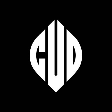 Çember ve elips şekilli CVD daire harf logosu tasarımı. Tipografik biçimli CVD elips harfleri. Üç baş harf daire şeklinde bir logo oluşturuyor. CVD Çember Amblemi Soyut Monogram Harf İşaretleyici Vektörü.