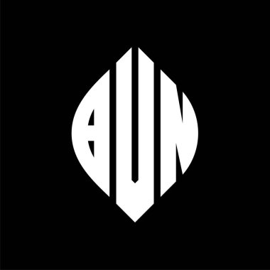 Çember ve elips şekilli BVN daire harf logosu tasarımı. Tipografik biçimli BVN elips harfleri. Üç baş harf daire şeklinde bir logo oluşturuyor. BVN Çember Amblemi Soyut Monogram Harf İşaretleyici Vektörü.
