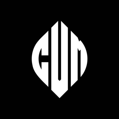 Çember ve elips şekilli CVM daire harf logosu tasarımı. Tipografik biçimli CVM elips harfleri. Üç baş harf daire şeklinde bir logo oluşturuyor. CVM Çember Amblemi Soyut Monogram Harf İşaretleyici Vektörü.