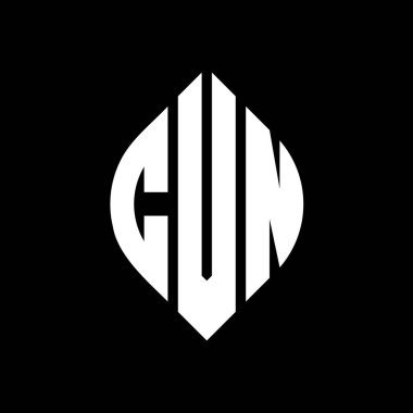 Çember ve elips şekilli CVN daire harf logosu tasarımı. Tipografik biçimli CVN elips harfleri. Üç baş harf daire şeklinde bir logo oluşturuyor. CVN Çember Amblemi Soyut Monogram Harf İşaretleyici Vektörü.