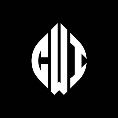 Çember ve elips şekilli CWI yuvarlak harf logosu tasarımı. Tipografik tarzda CWI elips harfleri. Üç baş harf daire şeklinde bir logo oluşturuyor. CWI Çember Amblemi Soyut Monogram Harf İşaretleyici Vektörü.