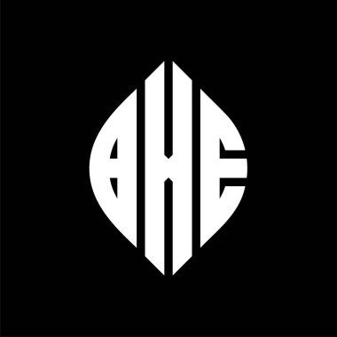 Çember ve elips şekilli BXE daire harf logosu tasarımı. Tipografik biçimli BXE elips harfleri. Üç baş harf daire şeklinde bir logo oluşturuyor. BXE Çember Amblemi Soyut Monogram Harf İşaretleyici Vektörü.