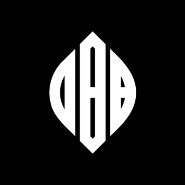Daire ve elips şekilli DBB daire harf logosu tasarımı. Tipografik biçimli DBB elips harfleri. Üç baş harf daire şeklinde bir logo oluşturuyor. DBB Çember Amblemi Soyut Monogram Harf İşaretleyici Vektörü.