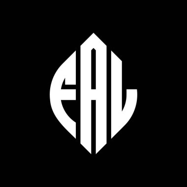 Çember ve elips şekilli FAL daire harf logosu tasarımı. Typographic tarzında elips harfler. Üç baş harf daire şeklinde bir logo oluşturuyor. FAL Çember Amblemi Soyut Monogram Harf İşaretleyici Vektörü.