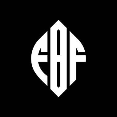 Çember ve elips şekilli FBF daire harf logosu tasarımı. FBF elips harfleri tipografik tarzda. Üç baş harf daire şeklinde bir logo oluşturuyor. FBF Çember Amblemi Soyut Monogram Harf İşaretleyici Vektörü.
