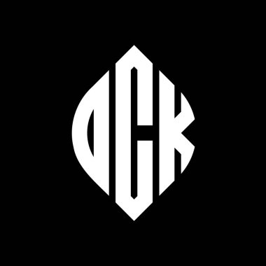 Daire ve elips şekilli DCK daire harf logosu tasarımı. Tipografik biçimli DCK elips harfleri. Üç baş harf daire şeklinde bir logo oluşturuyor. DCK Çemberi Amblemi Soyut Monogram Harf İşaretleme Vektörü.