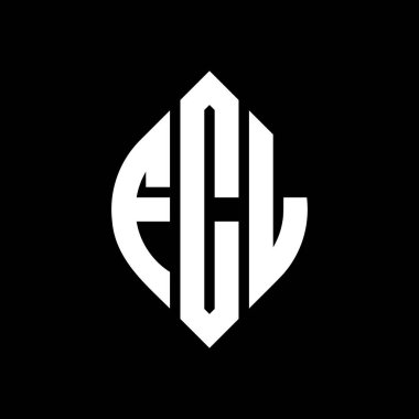 Çember ve elips şekilli FCL daire harf logosu tasarımı. Tipografik biçimli FCL elips harfleri. Üç baş harf daire şeklinde bir logo oluşturuyor. FCL Çember Amblemi Soyut Monogram Harf İşaretleyici Vektörü.