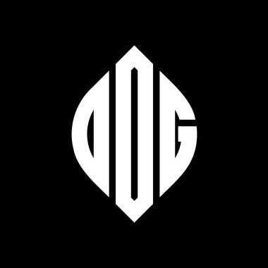 Daire ve elips şekilli DDG daire harf logosu tasarımı. Tipografik biçimli DDG elips harfleri. Üç baş harf daire şeklinde bir logo oluşturuyor. DDG Çember Amblemi Soyut Monogram Harf İşaretleyici Vektörü.