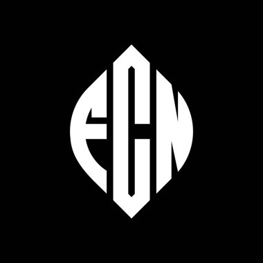 Çember ve elips şekilli FCN daire harf logosu tasarımı. Tipografik biçimli FCN elips harfleri. Üç baş harf daire şeklinde bir logo oluşturuyor. FCN Çember Amblemi Soyut Monogram Harf İşaretleyici Vektörü.