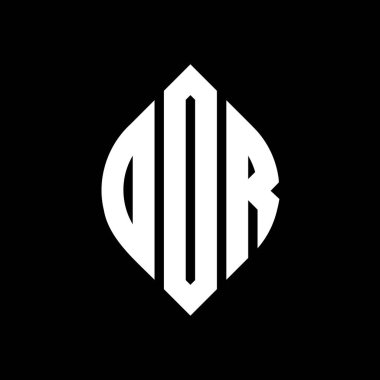 Daire ve elips şekilli DDR daire harf logosu tasarımı. DDR elips harfleri tipografik tarzda. Üç baş harf daire şeklinde bir logo oluşturuyor. DDR Çember Amblemi Soyut Monogram Harf İşaretleyici Vektörü.