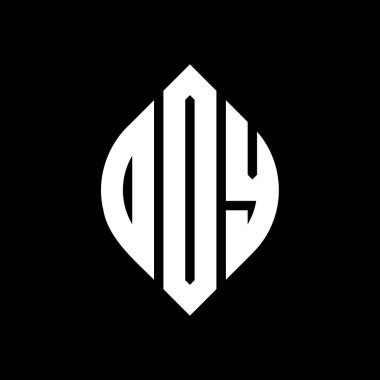Daire şeklinde ve elips şeklinde DDY daire şeklinde harf logosu tasarımı. DDY elips harfleri tipografik tarzda. Üç baş harf daire şeklinde bir logo oluşturuyor. DDY Çemberi Amblemi Soyut Monogram Harf İşaretleme Vektörü.