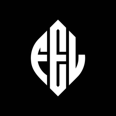 Çember ve elips şekilli FEL daire harf logosu tasarımı. Typographic tarzında elips harfler. Üç baş harf daire şeklinde bir logo oluşturuyor. FEL Çemberi Amblemi Soyut Monogram Harf İşaretleme Vektörü.
